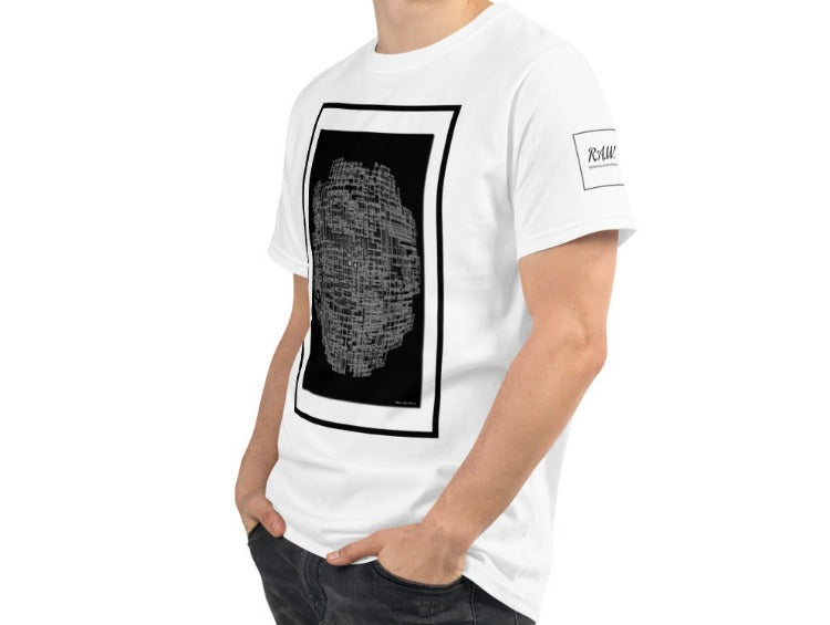 "Digital Glass Silver" by Adrian Short Sleeve T-Shirt [2 Colors]
